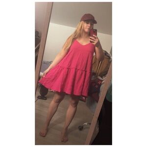 Pink babydoll dress with adjustable straps Size Medium